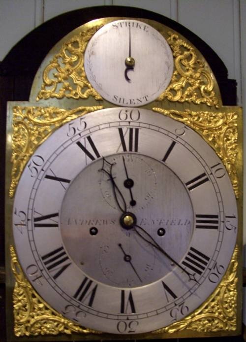 fig 1. 18th Century mahogany longcase clock